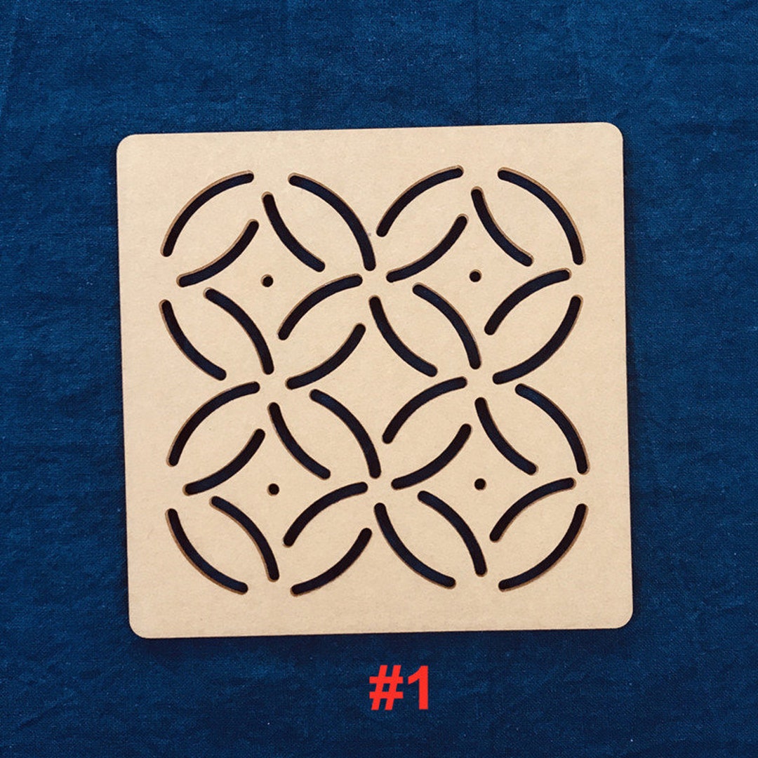 Classic Acrylic Sashiko Templates Stencil Drawing Embroidery Pattern Etsy