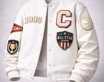 Personalized Varsity Jacket Custom Letterman Jacket with Name Logo & Patches, Custom College Bomber Jacket, Streetwear Team Jacket