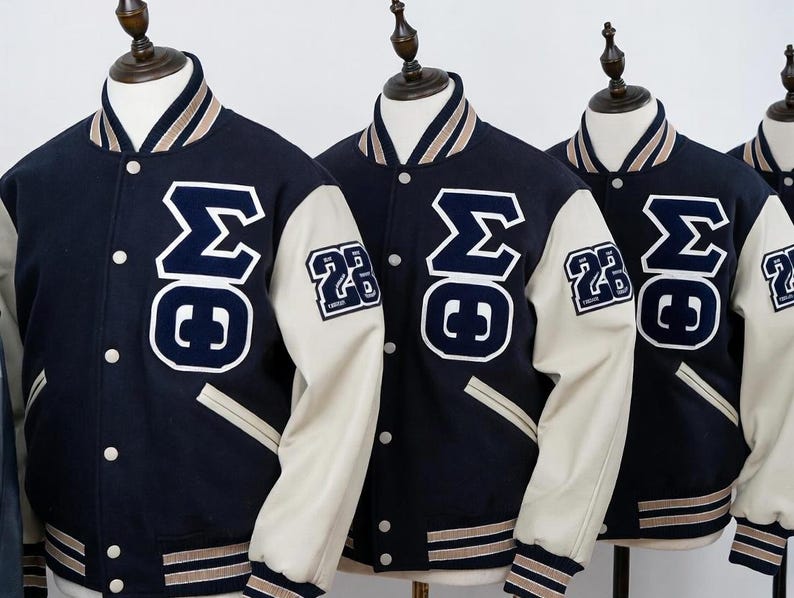 Custom College Fraternity Varsity Jacket Greek Letter Fraternity ...