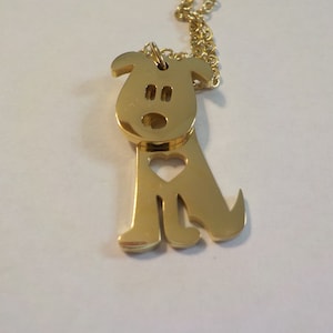 Gold dog necklace for pet lovers
