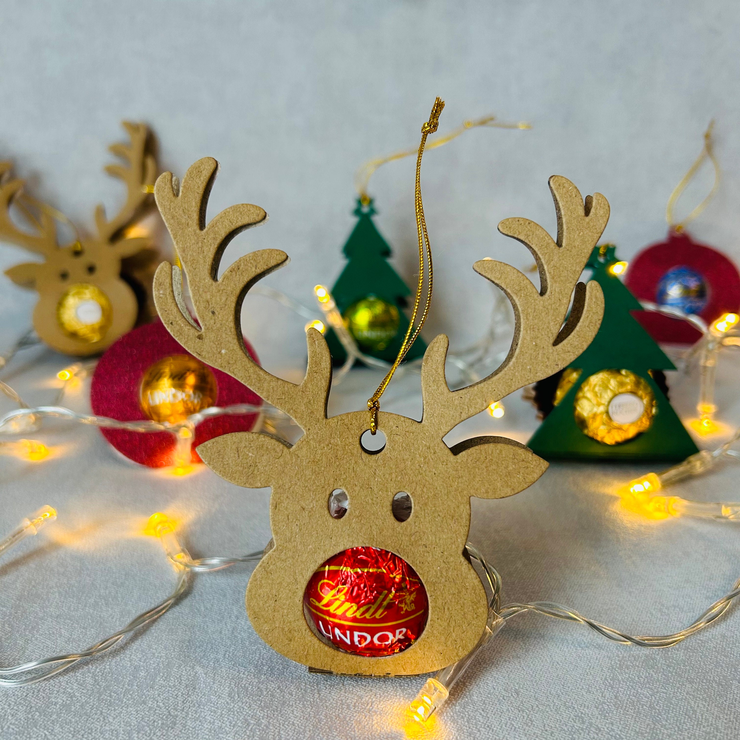 Gastgeschenk Rocher/Lind Elch, Tannenbaum, Kugel Etsy.de