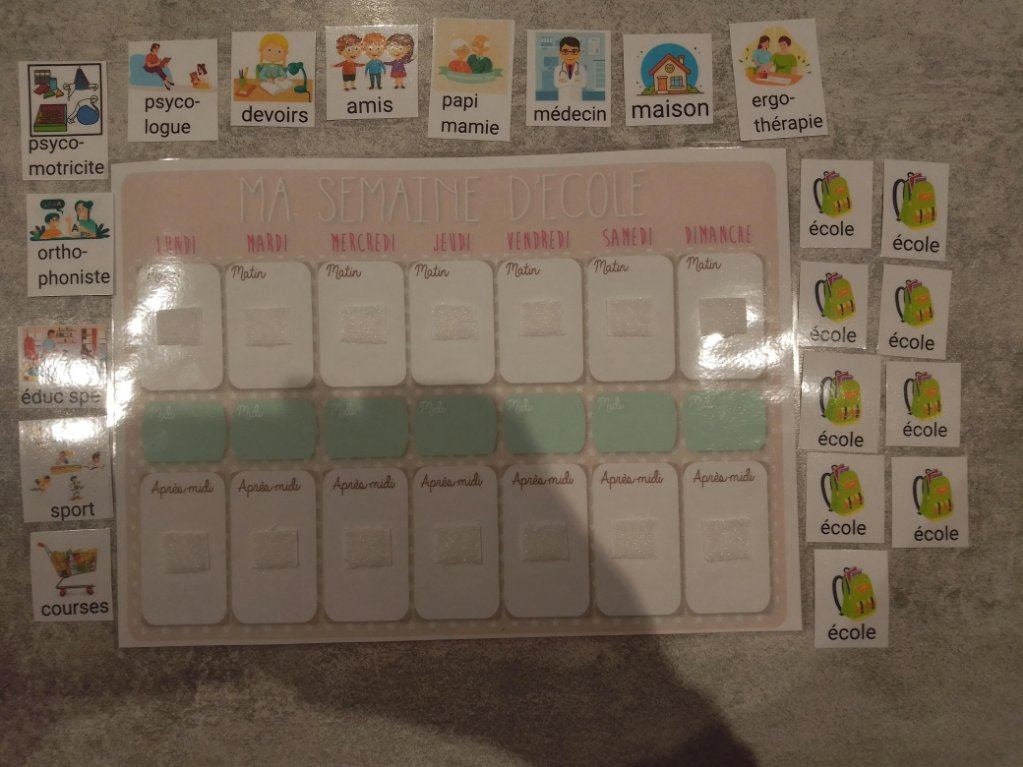 Weekly Schedule Visual Routine School Children Autistic Montessori ...