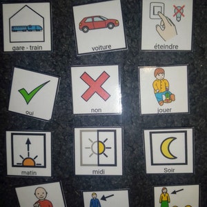 Classeur Communication Pictogrammes - Type PECS Makaton Pour Autisme TSA TDAH - Support Visuel