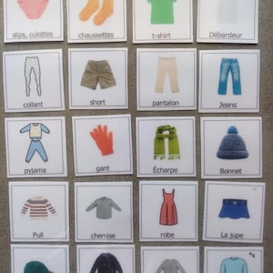 pictograms clothes pecs Montessori TSA organization autonomy