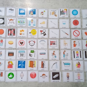 73 pictograms for pecs binder makaton TSA non-verbal alternative communication Montessori