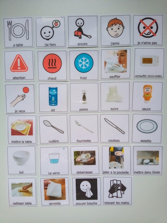 Règles de vie tableau comportement pictogrammes interdit autiste Montessori tsa - France