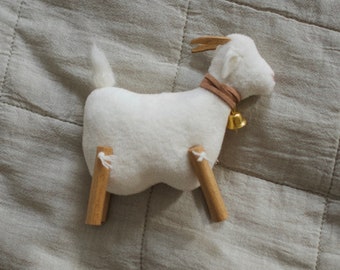 Goat toy, farm animal toy, goat figurine, goat baby toy, wooden farm animal, goat lover gift, farm nursery decor, baby gift, rustic decor