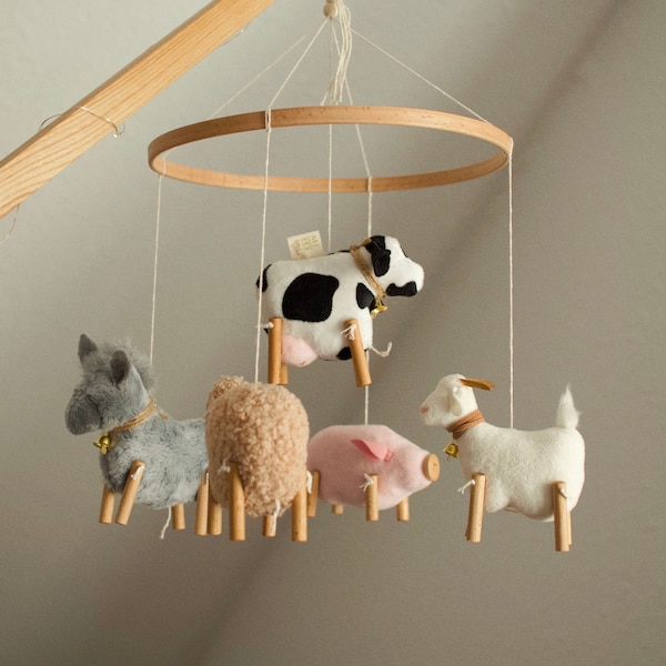 Farm Baby Mobile Etsy