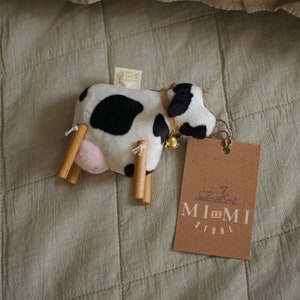 Cow toy figurine, cow toy, decorative cow, farmhouse nursery decor, farmhouse decor, housewarming gift, cow lover gift, farm animal cow