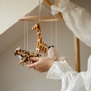 Safari Baby mobile, Dschungel Kinderzimmer Dekor, Safari Babyparty, Geschenk Neugeborene