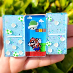 Cute themed domino set. Domino set. Rare find. Custom domino set. Game night. Deluxe game set. Perfect gift find. Custom domino