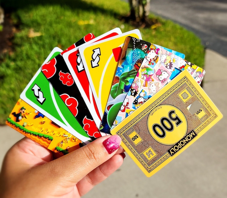 Monopoly Credit Card Decals, Games Inspired. Handmade Card Skins