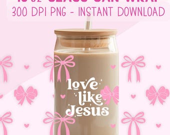 Kärlek som Jesus glas kan slå in: Tro och kristen PNG (digital nedladdning)