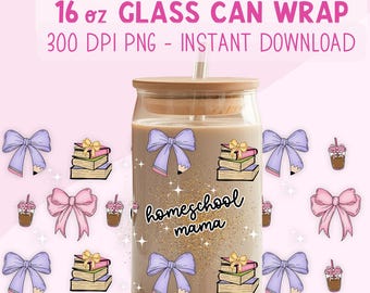 Hemundervisningsmamma Glasburkplast: Mama PNG (digital nedladdning)