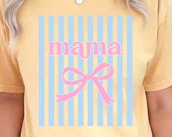 Mammapaket: Rosa & Blå Rosett PNG (Digital Nedladdning)