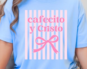 Cafecito y Cristo Bundle: Pink & Blue Bow PNG (Digital Download)