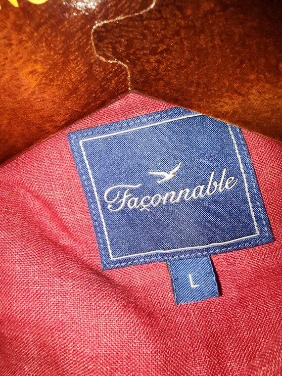 Façonnable Red Button up Shirt - image 4