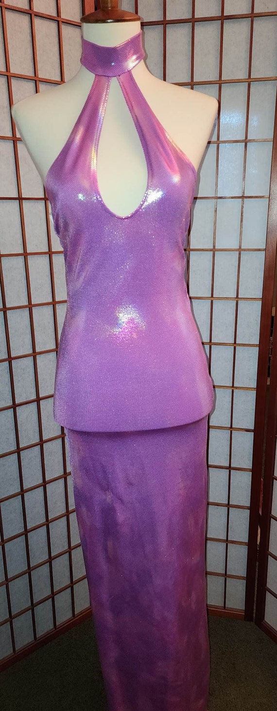 Purple "liquid" Dress Bodycon