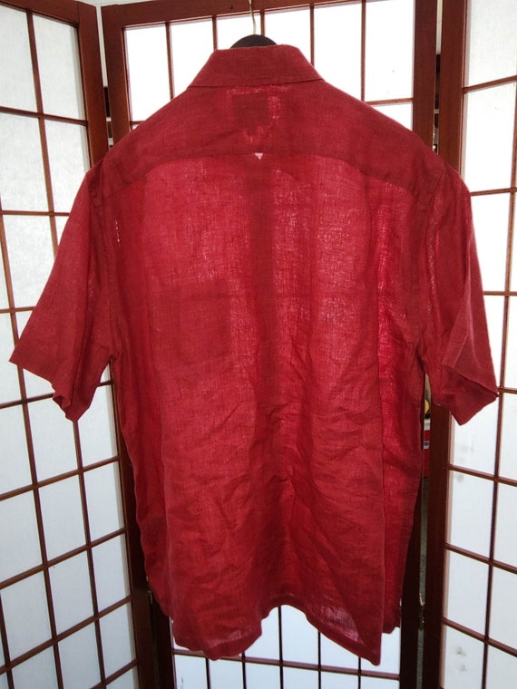 Façonnable Red Button up Shirt - image 2