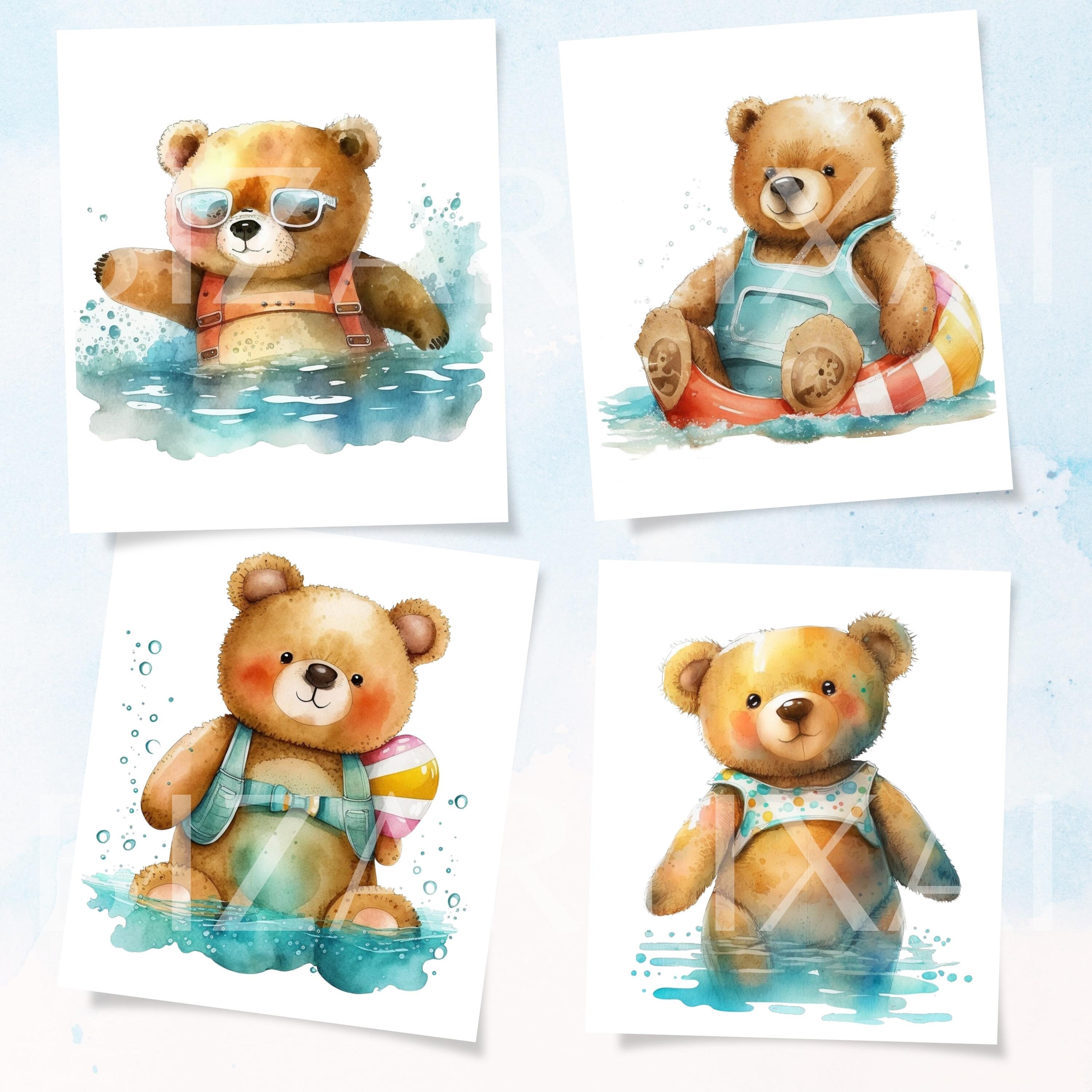 Teddy Bear at the Beach Clipart Happy Teddysummer Clipartchildrensea
