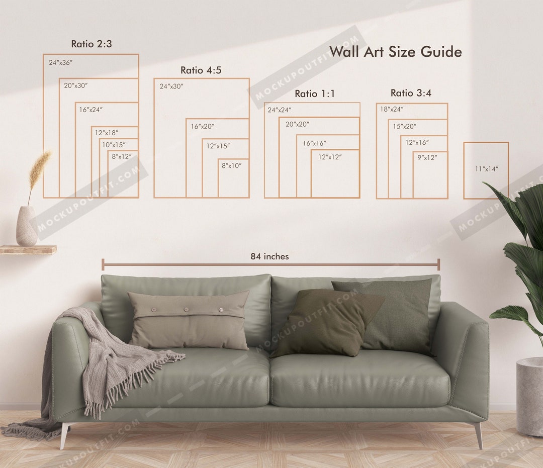 Wall Art Size Guide Ratios 23 45 11 34 and 11x14 Etsy