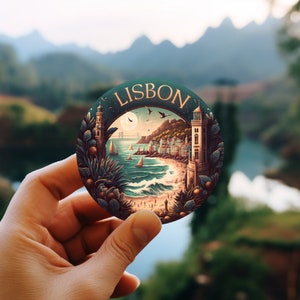 Lisbon - Portugal Travel Sticker 3&quot; x 3&quot;