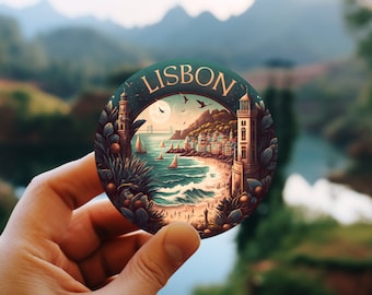 Lisbon - Portugal Travel Sticker 3" x 3"
