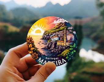 Island of Madeira - Portugal Travel Sticker 3" x 3"