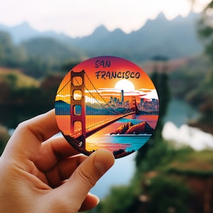 San Francisco - California Travel Sticker 3&quot; x 3&quot;