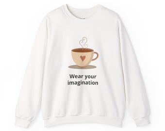 Sudadera con ilustración de taza de café con forma de corazón
