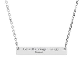 Collar de energía matrimonial y amorosa / Grabado de joyería india Desi personalizado