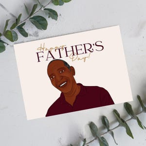 Tarjeta del Día del Padre: inspiradora, divertida y espiritual. Mensaje en blanco. Descarga digital imprimible para papá mayor.