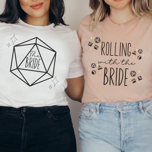 Bride and Bridesmaid Shirts, DnD Themed Bachelorette Party, DnD Bridesmaids Shirts, Wedding T-shirts, Bridal Party Shirts, DnD Party Shirts