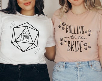 Bride and Bridesmaid Shirts, DnD Themed Bachelorette Party, DnD Bridesmaids Shirts, Wedding T-shirts, Bridal Party Shirts, DnD Party Shirts