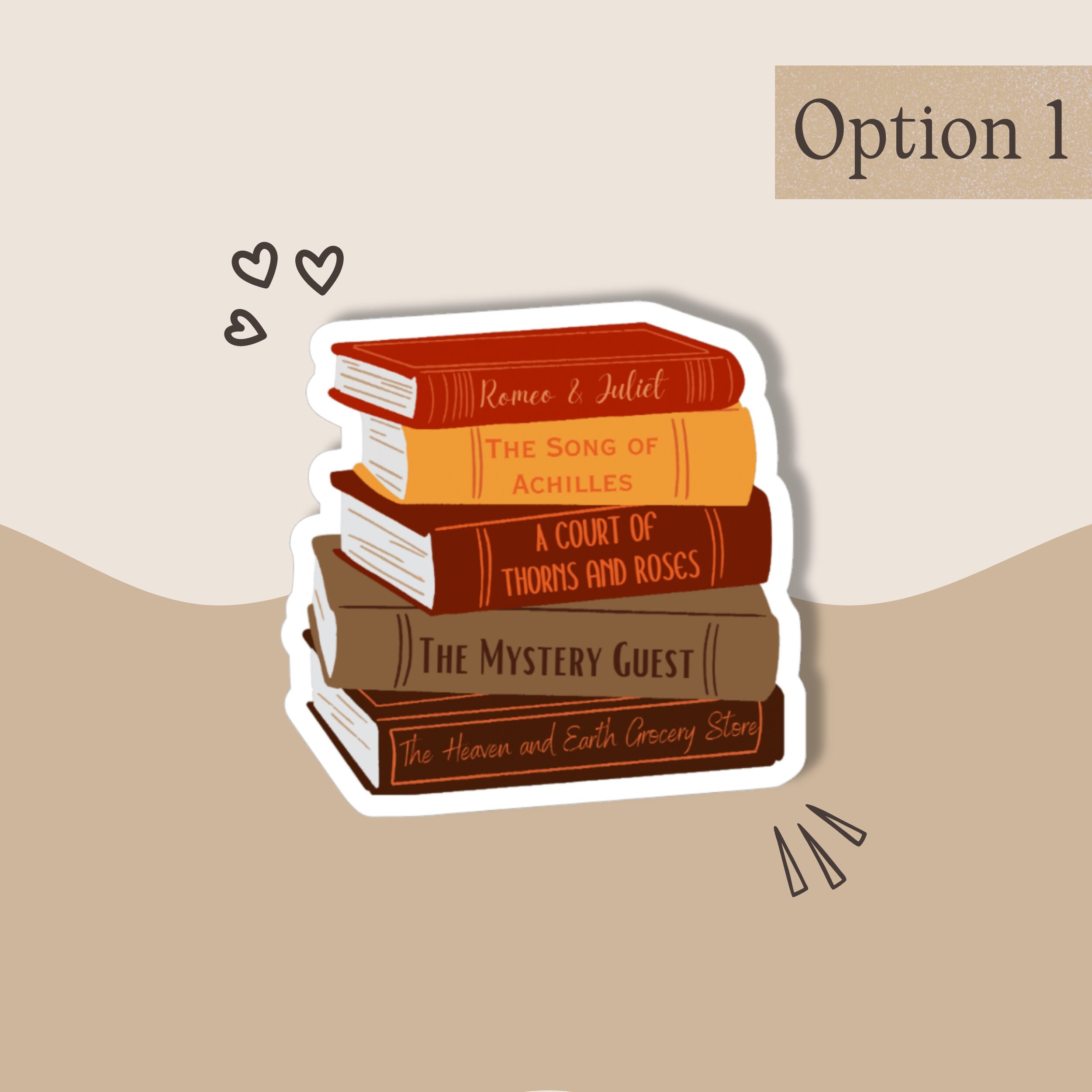 Custom Book Stack Sticker, Cute Custom Sticker, Gift for Book Lovers ...