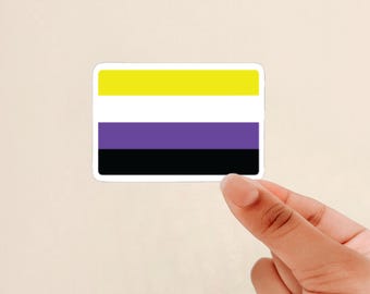Nonbinary Flag Sticker, NB Pride Sticker
