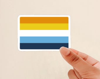 Aromantic Asexual Pride Flag Sticker
