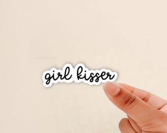 girl kisser, sapphic lesbian wlw sticker