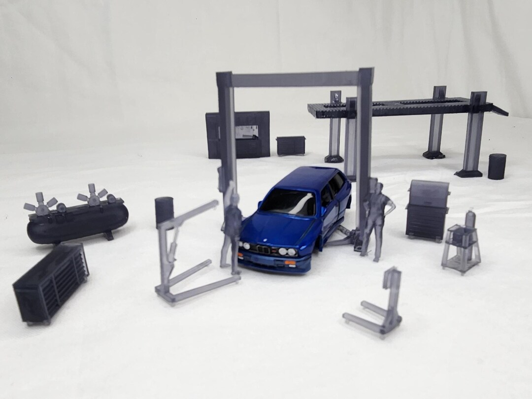 ☆ 1/64 Garage Item M 1/64 Scale Lighted Fast & Furious Themed Garage Diorama