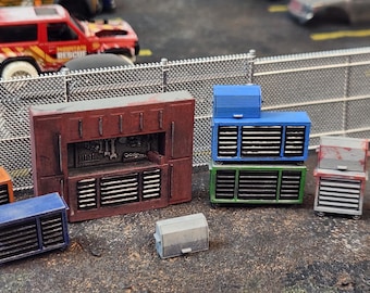 Caja de herramientas a escala 1:64 / Diorama de fundición a presión / Equipamiento de garaje / Accesorios de taller / Herramientas en miniatura / Sin pintar