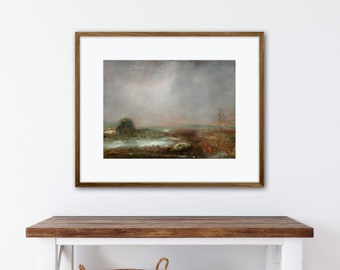 Contemporary landscape digital download print -Bring Your Umbrella - art printable