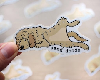 Send Doods Sticker: Funny Goldendoodle or Labradoodle Vinyl Decal