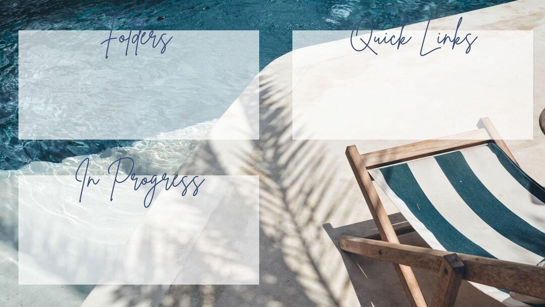 Organized Desktop Wallpaper - Summer Pool Theme - Etsy