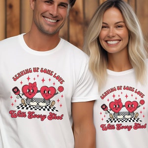 Funny Couples Pickleball Shirt, Cute Matching Team Tshirt, Valentines Day Group Tee, Doubles Pickle Ball Partner Gift, Pickleballer Present