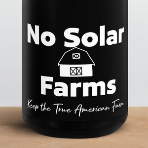 No Solar Black Glossy Mug