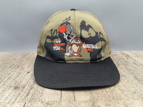 Vintage Space Jam Embroidered Hat 1996 Taz Bugs Bunny We Challenge