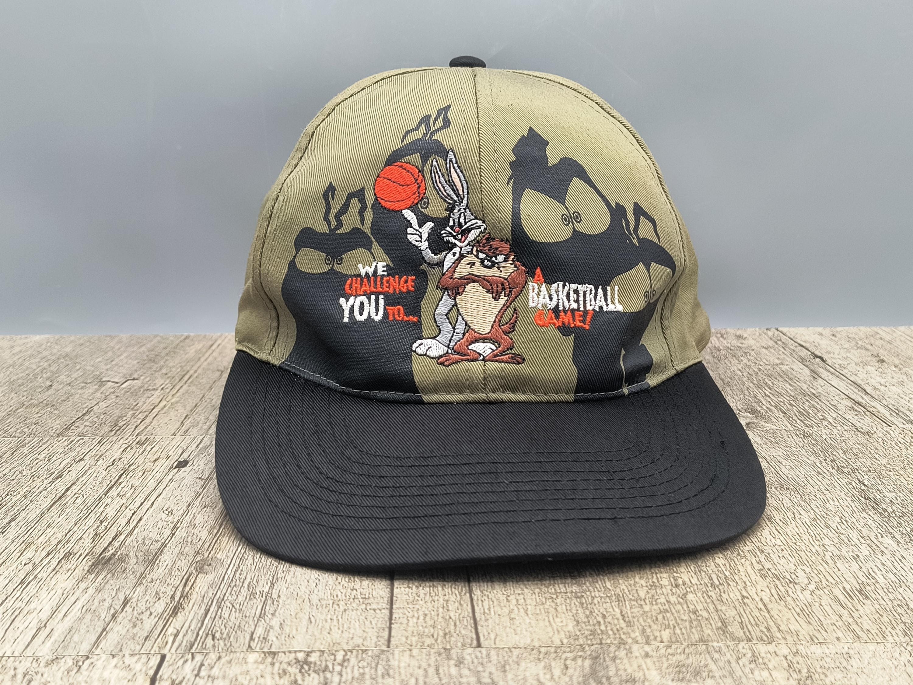 Vintage Space Jam Embroidered Hat 1996 Taz Bugs Bunny We Challenge