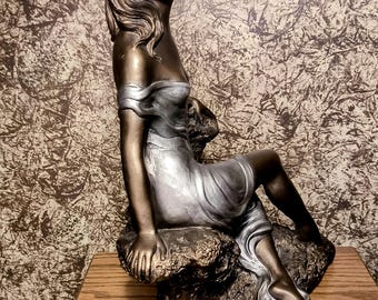 Vintage Sculpture by Alice Heath Titled Memories Bronze Lady Legs
