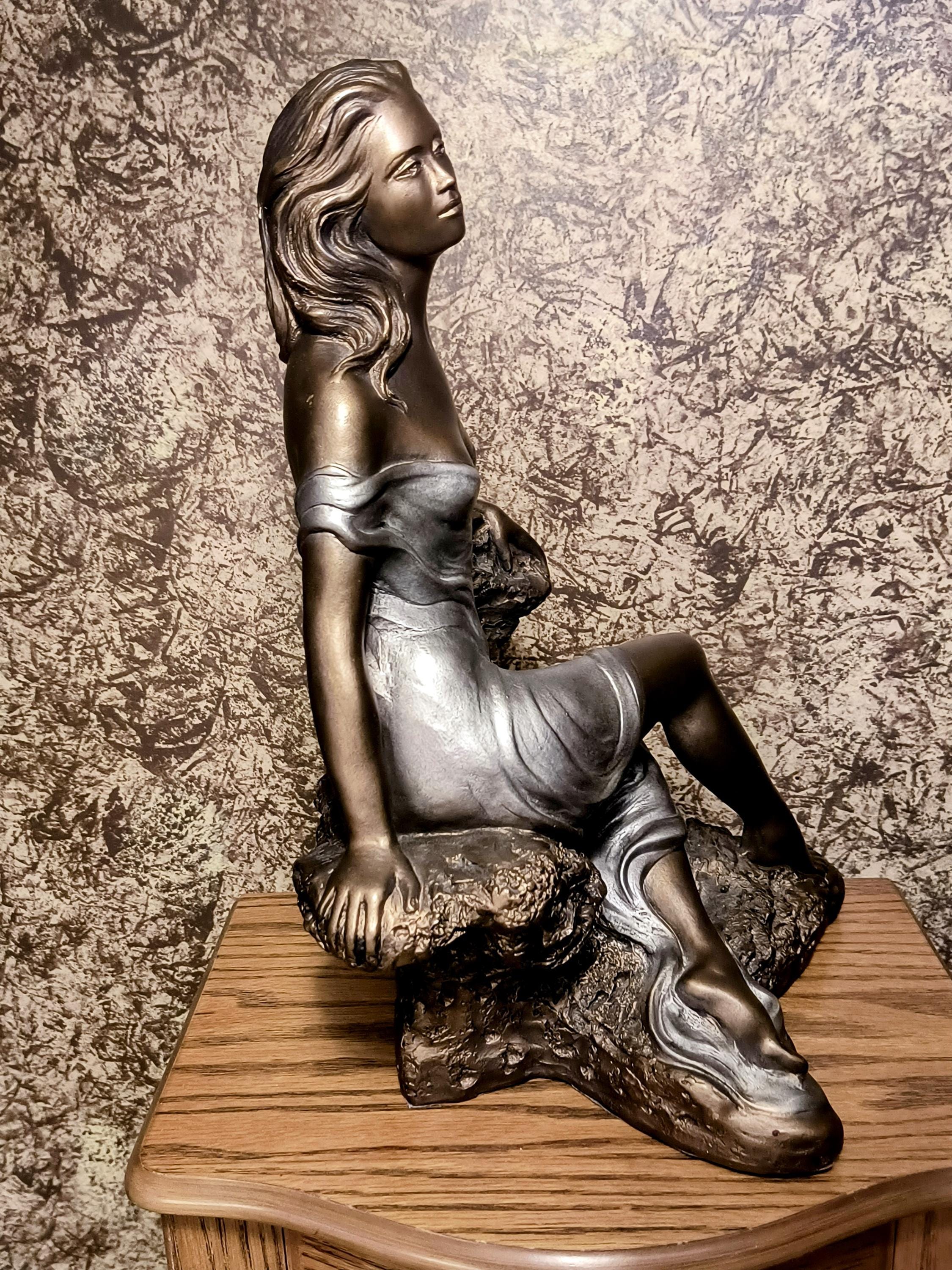 Vintage Sculpture by Alice Heath Titled Memories Bronze Lady Legs