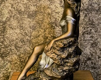 Vintage Sculpture by Alice Heath Titled Memories Bronze Lady Legs